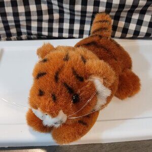 Vintage Cascade Toy Tiger Finger Puppet Plush 7"